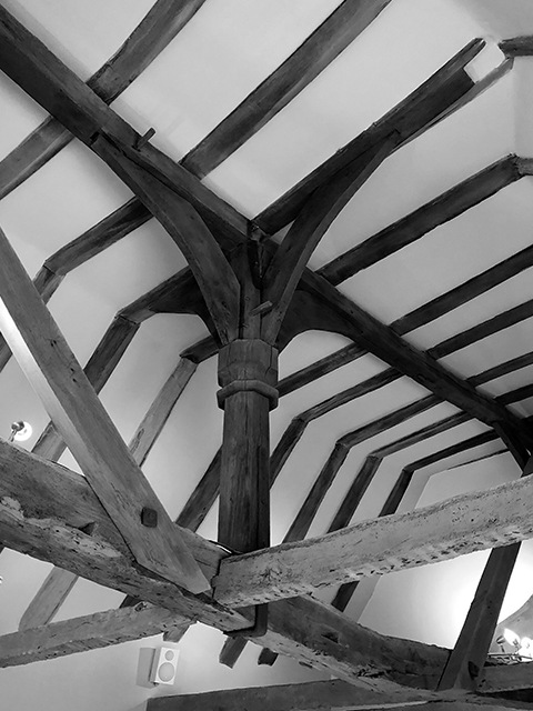 Renovated internal traditional beam roof